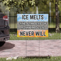 Ice Melts Yard Sign
