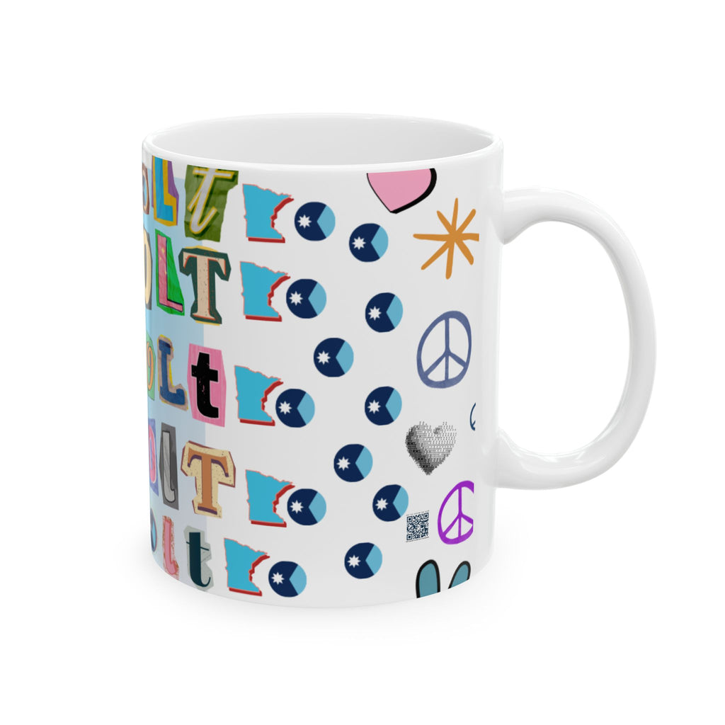 Revolt Pattern Ceramic Mug (11oz, 15oz)