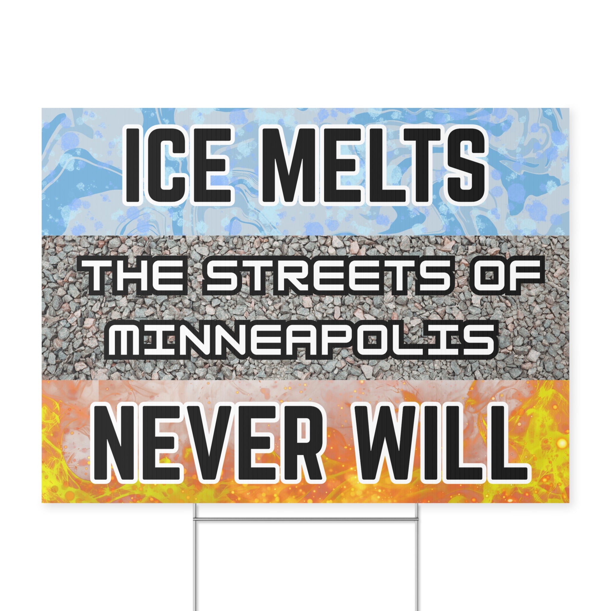 Ice Melts Yard Sign