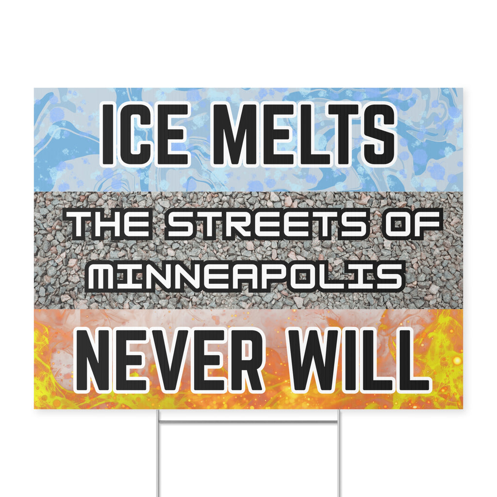 Ice Melts Yard Sign