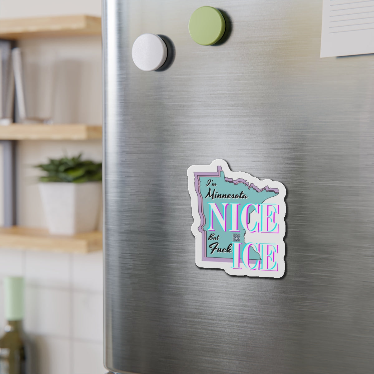 Minnesota Nice F Ice Die-Cut Magnet