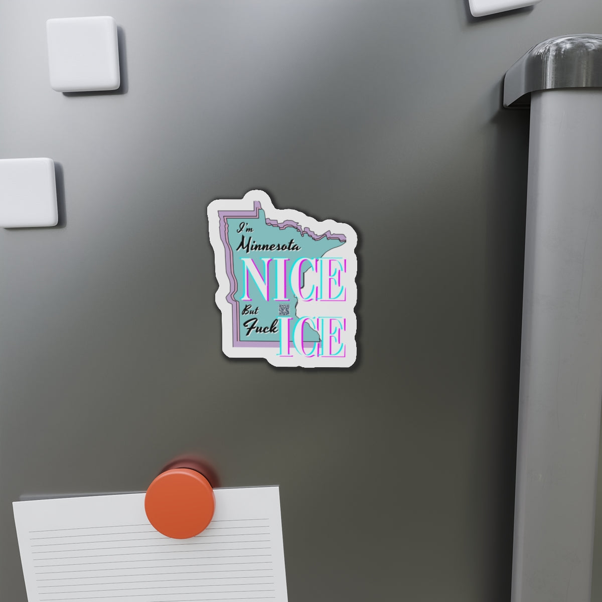 Minnesota Nice F Ice Die-Cut Magnet