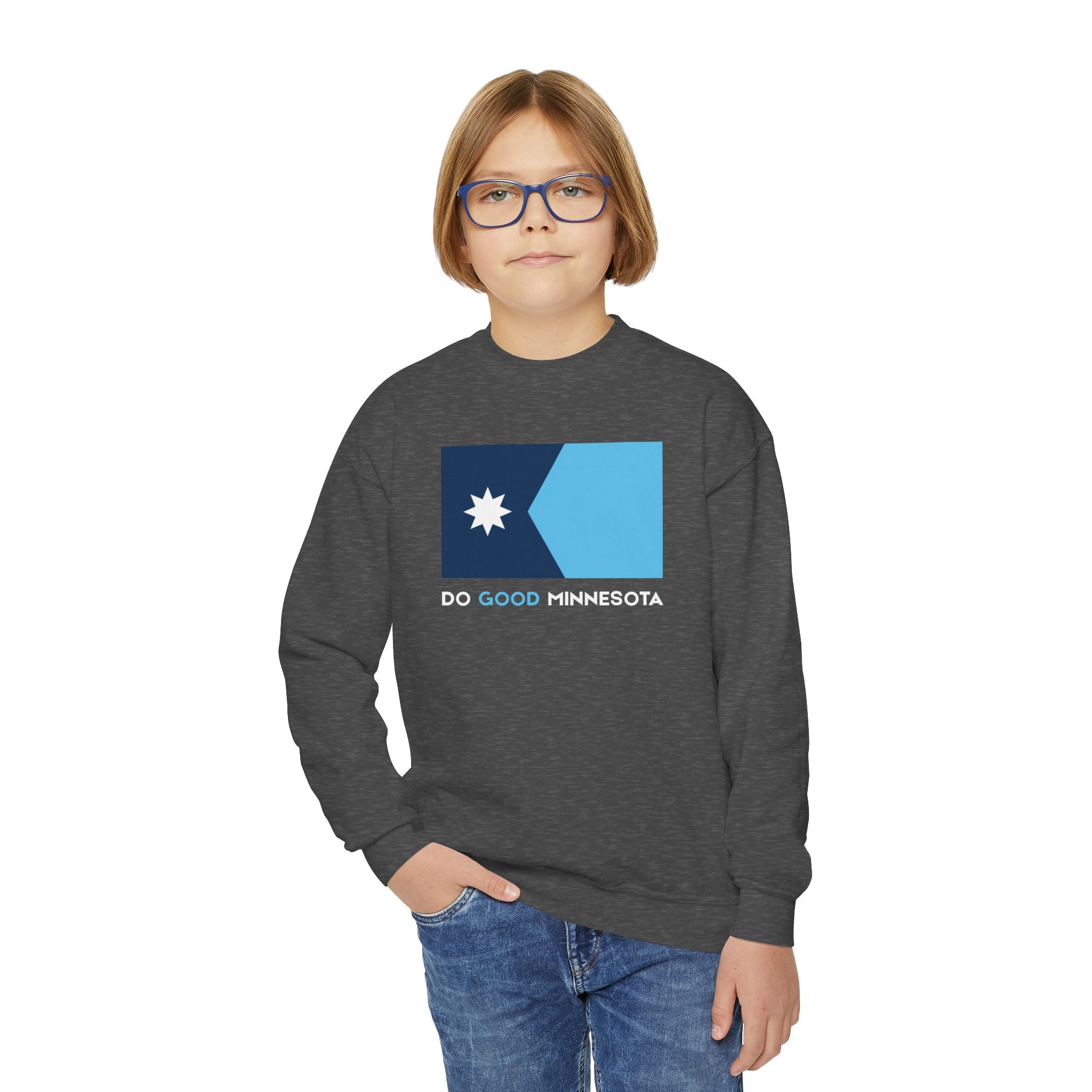 Do Good Minnesota Youth Crewneck Sweatshirt