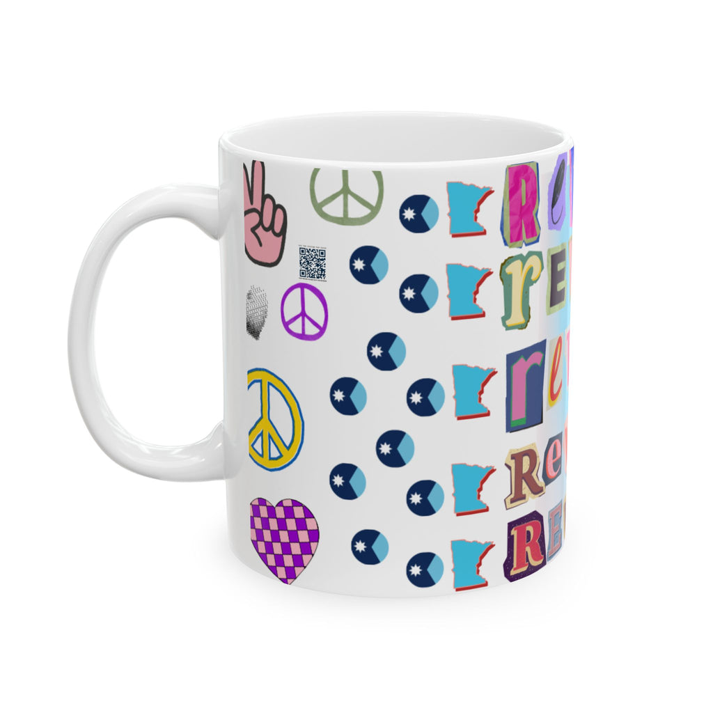 Revolt Pattern Ceramic Mug (11oz, 15oz)