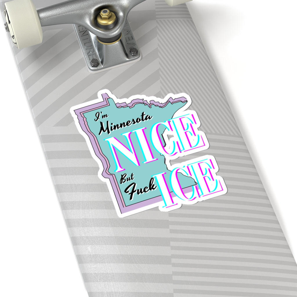 Minnesota Nice F Ice Kiss-Cut Sticker