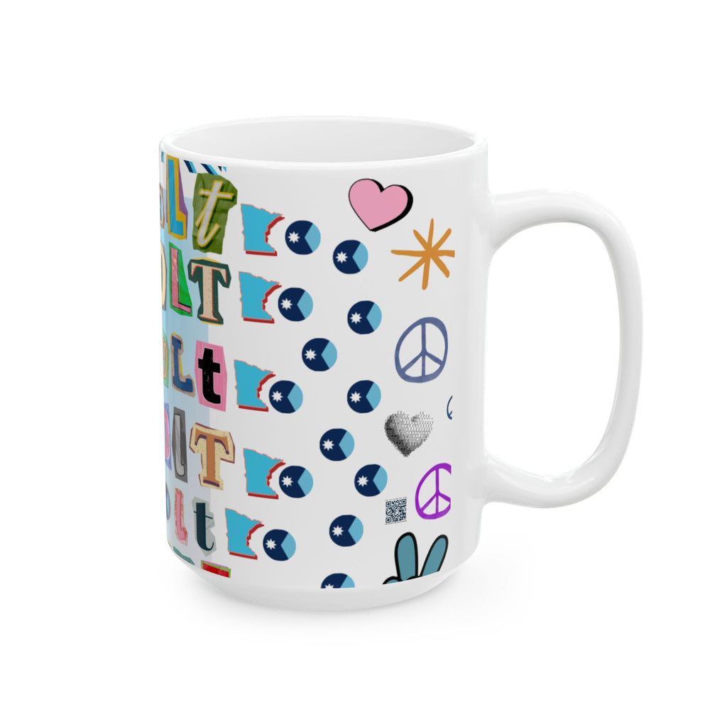 Revolt Pattern Ceramic Mug (11oz, 15oz)