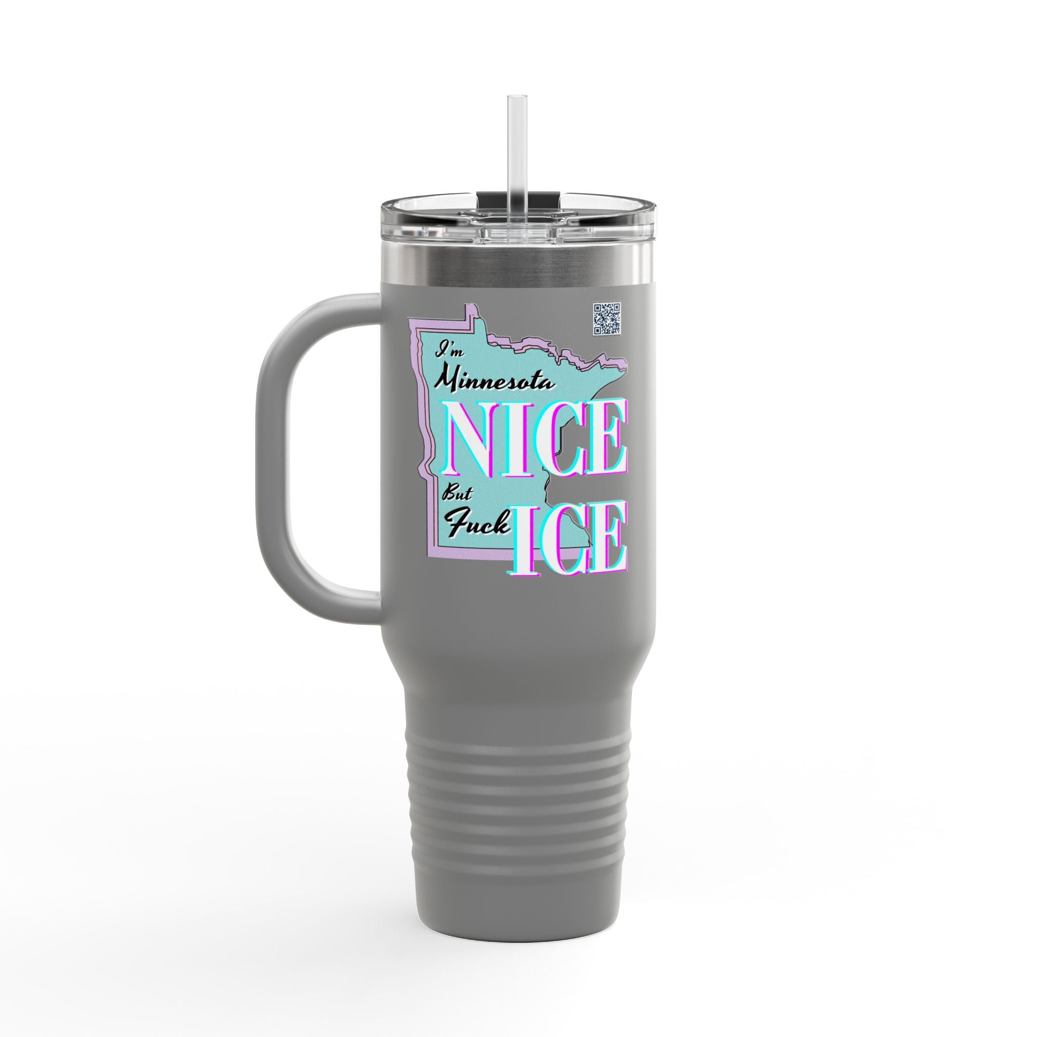 Minnesota Nice F Ice 40oz Insulated Travel Mug
