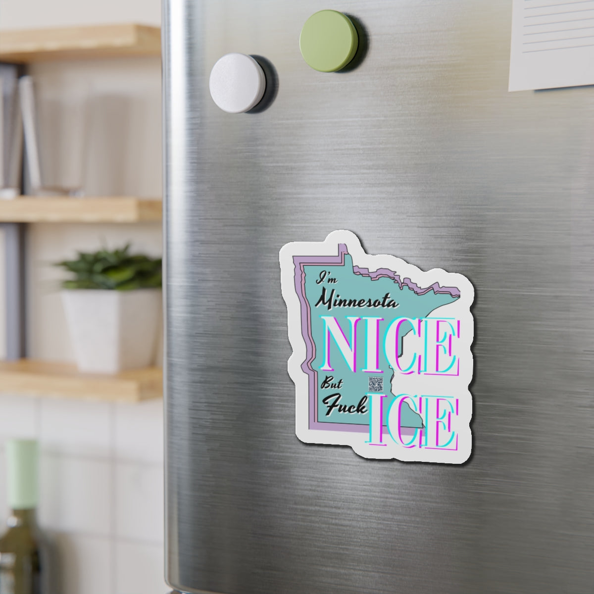 Minnesota Nice F Ice Die-Cut Magnet