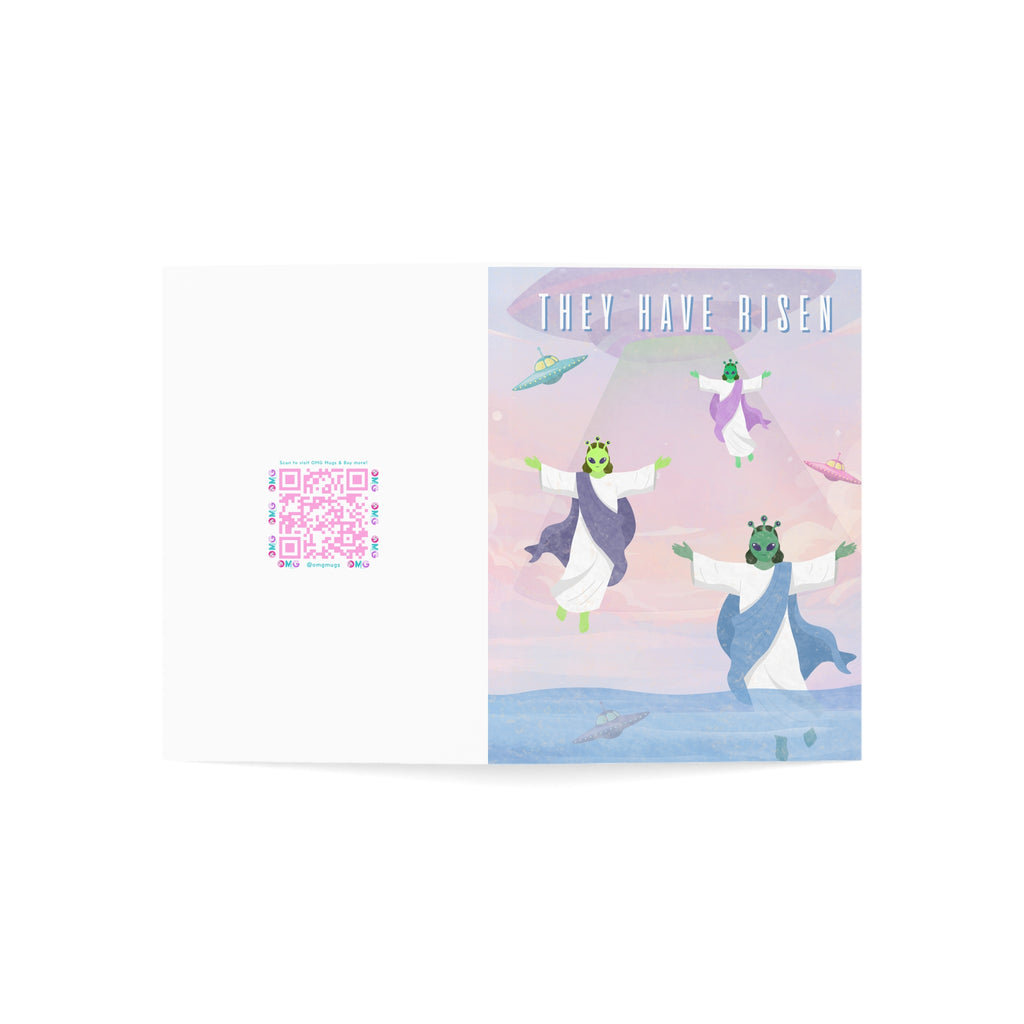 "They Have Risen" Alien Jesus Greeting Cards (1/10/30/50 pcs)