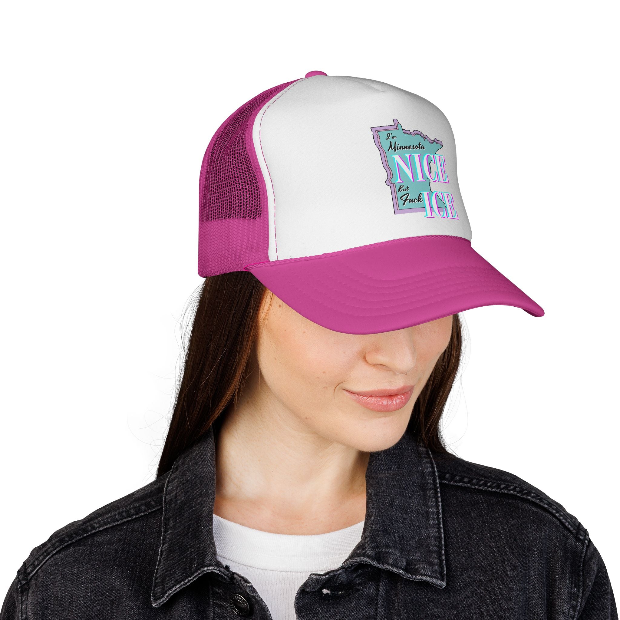 Minnesota Nice F Ice Trucker Cap