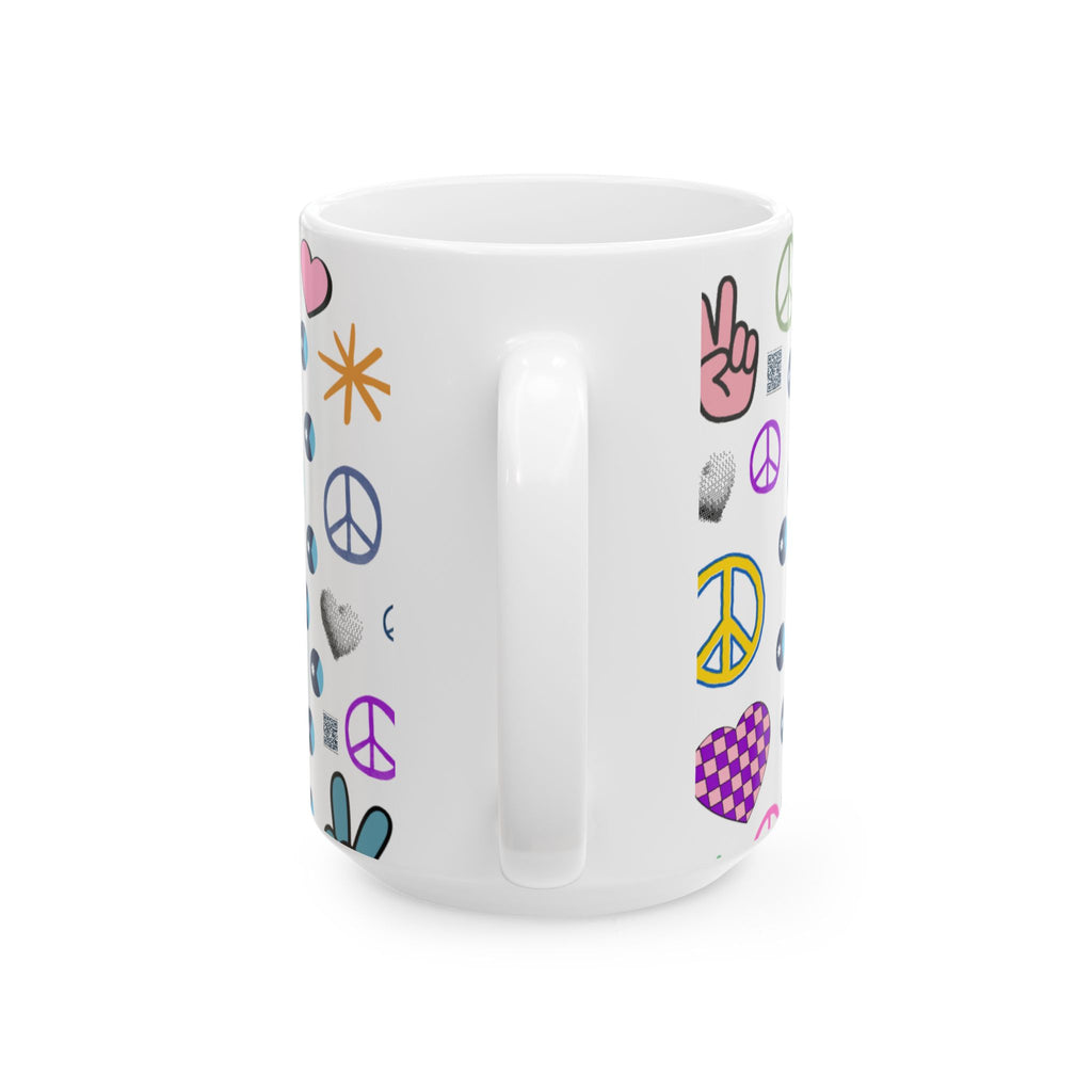 Revolt Pattern Ceramic Mug (11oz, 15oz)