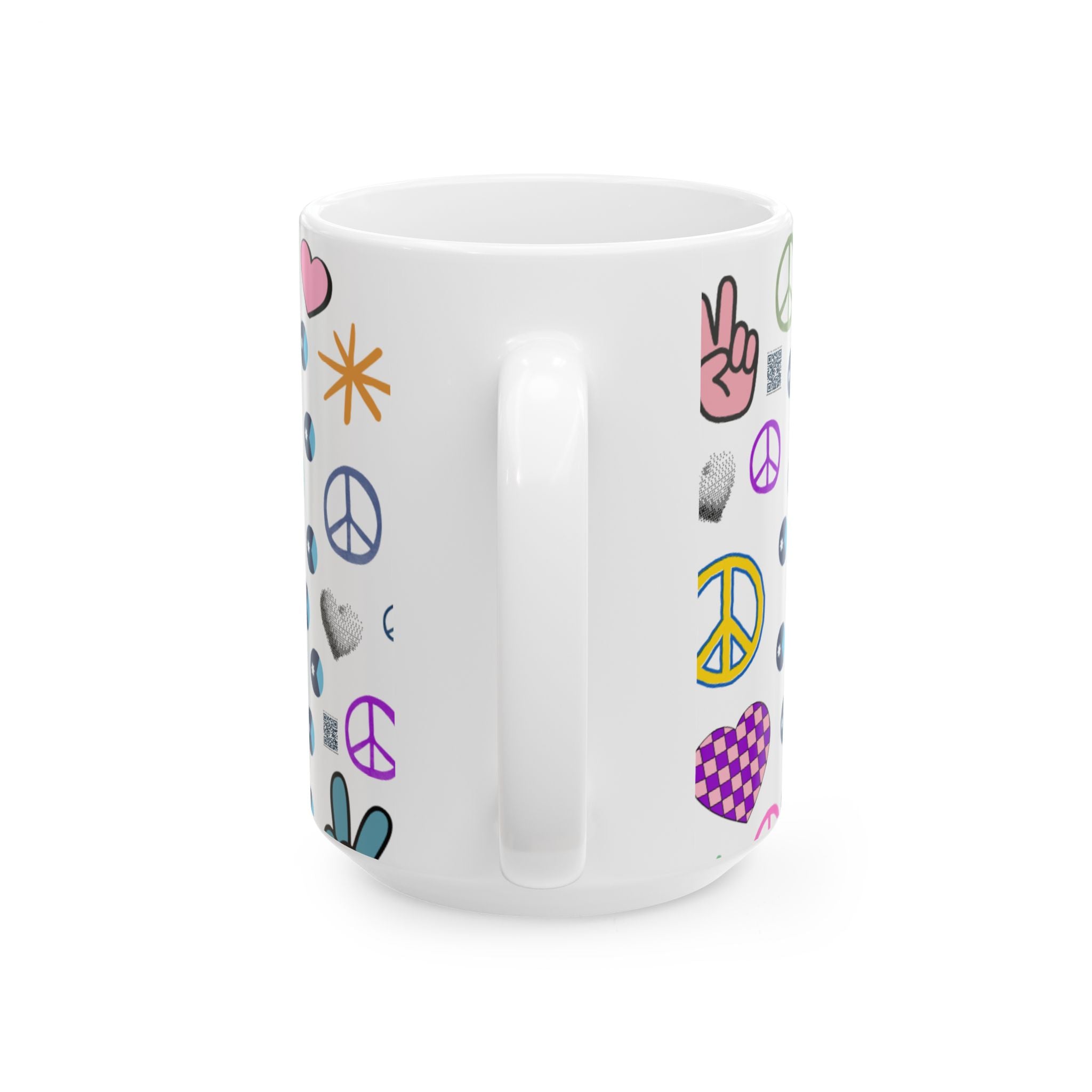 Revolt Pattern Ceramic Mug (11oz, 15oz)